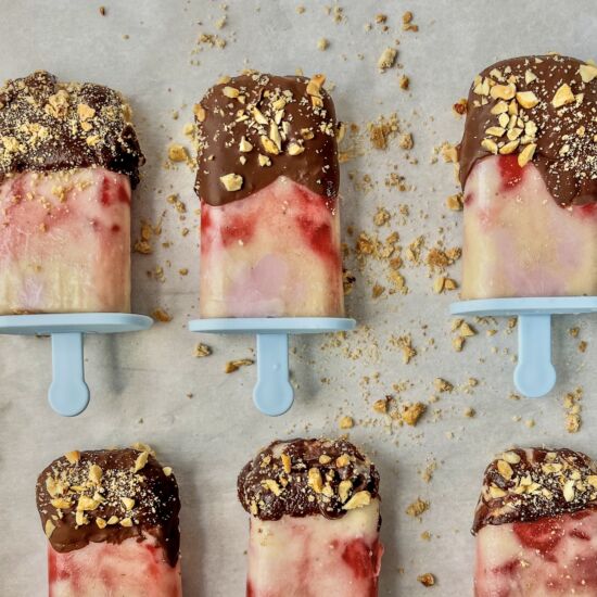 Banana Split Frozen Yogurt Pops