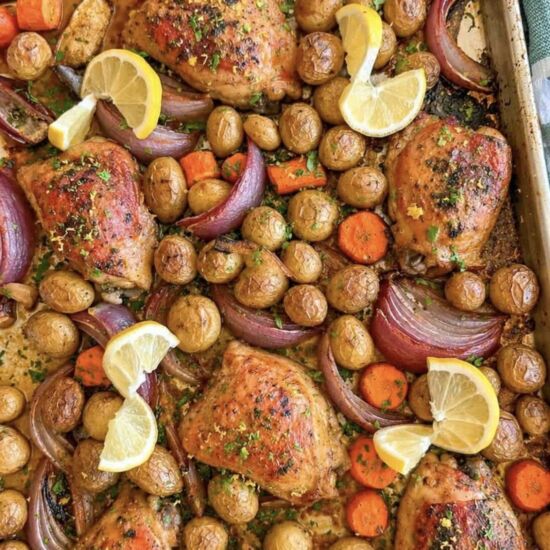 Lemon Chicken Tray Bake