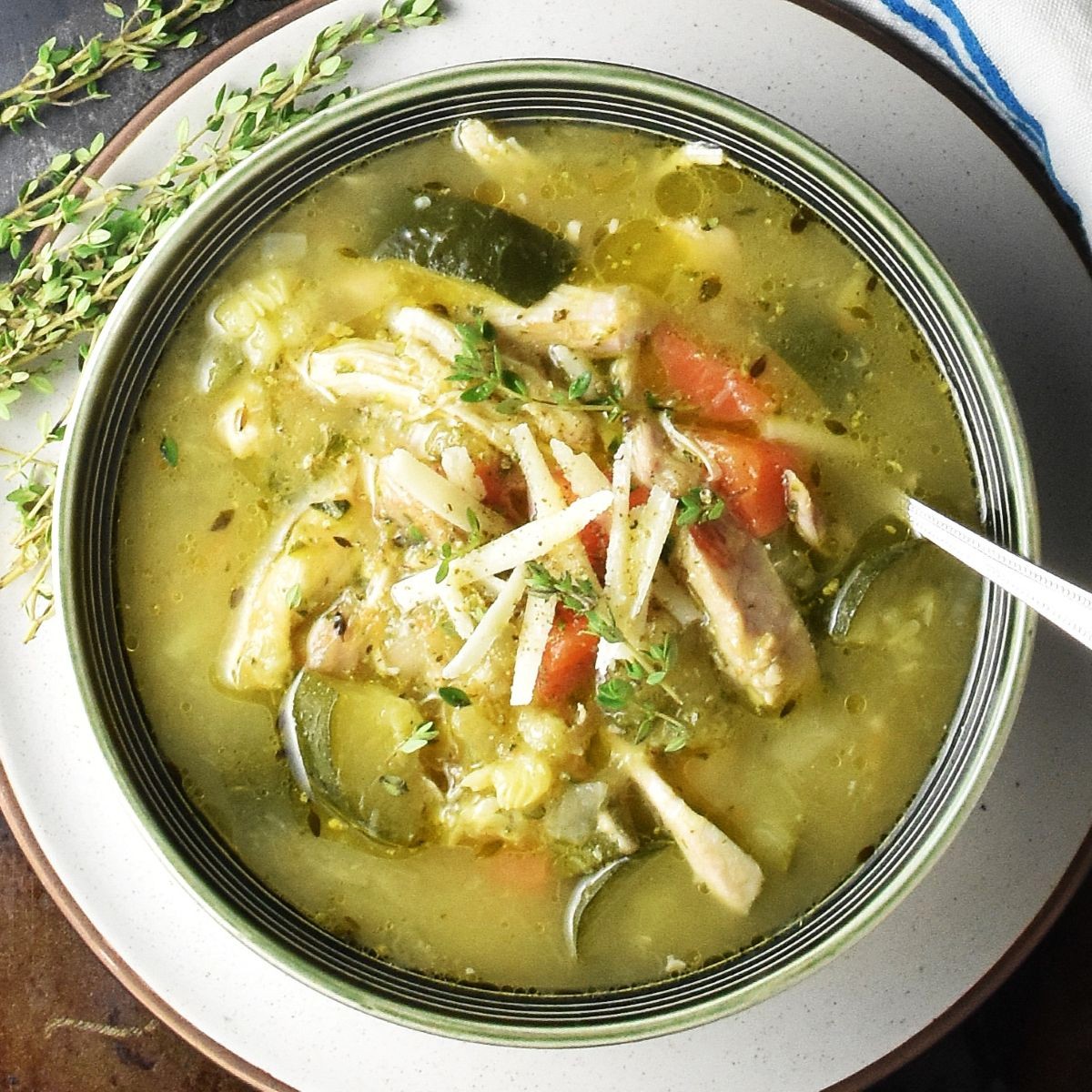 Chicken Zucchini Soup (Low Carb)