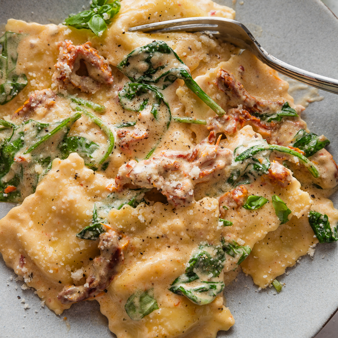 Creamy Tuscan Ravioli
