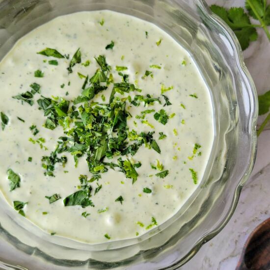 Zesty Cilantro Lime Crema