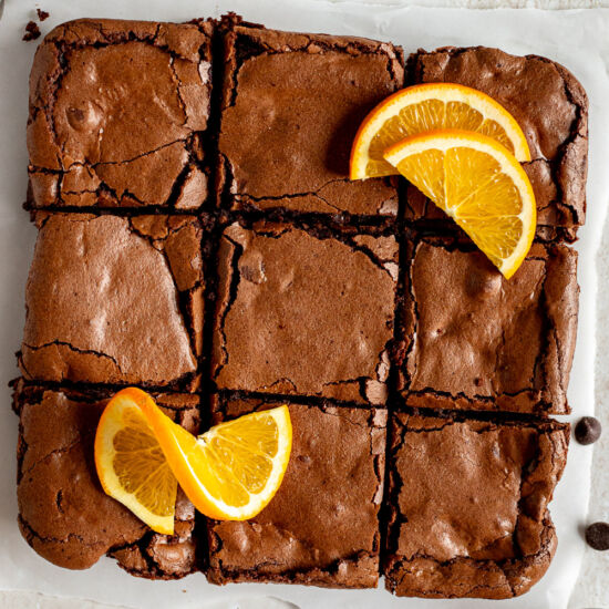 Flourless Chocolate Orange Brownies