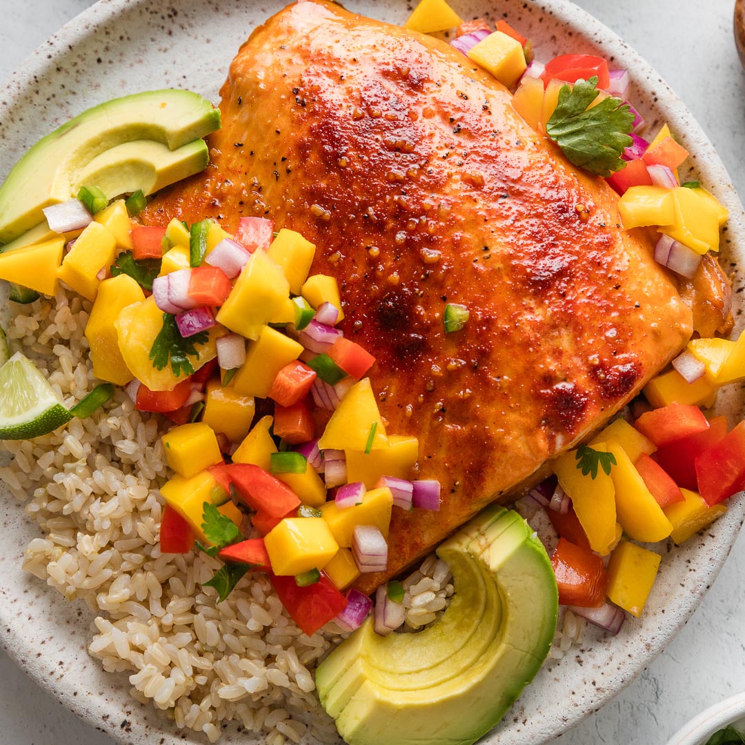 Honey Lime Salmon with Mango Salsa