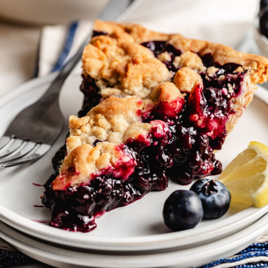 Lemon Blueberry Crumb Pie