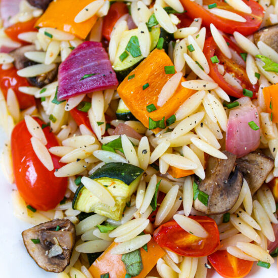 Orzo with Roasted Vegetables