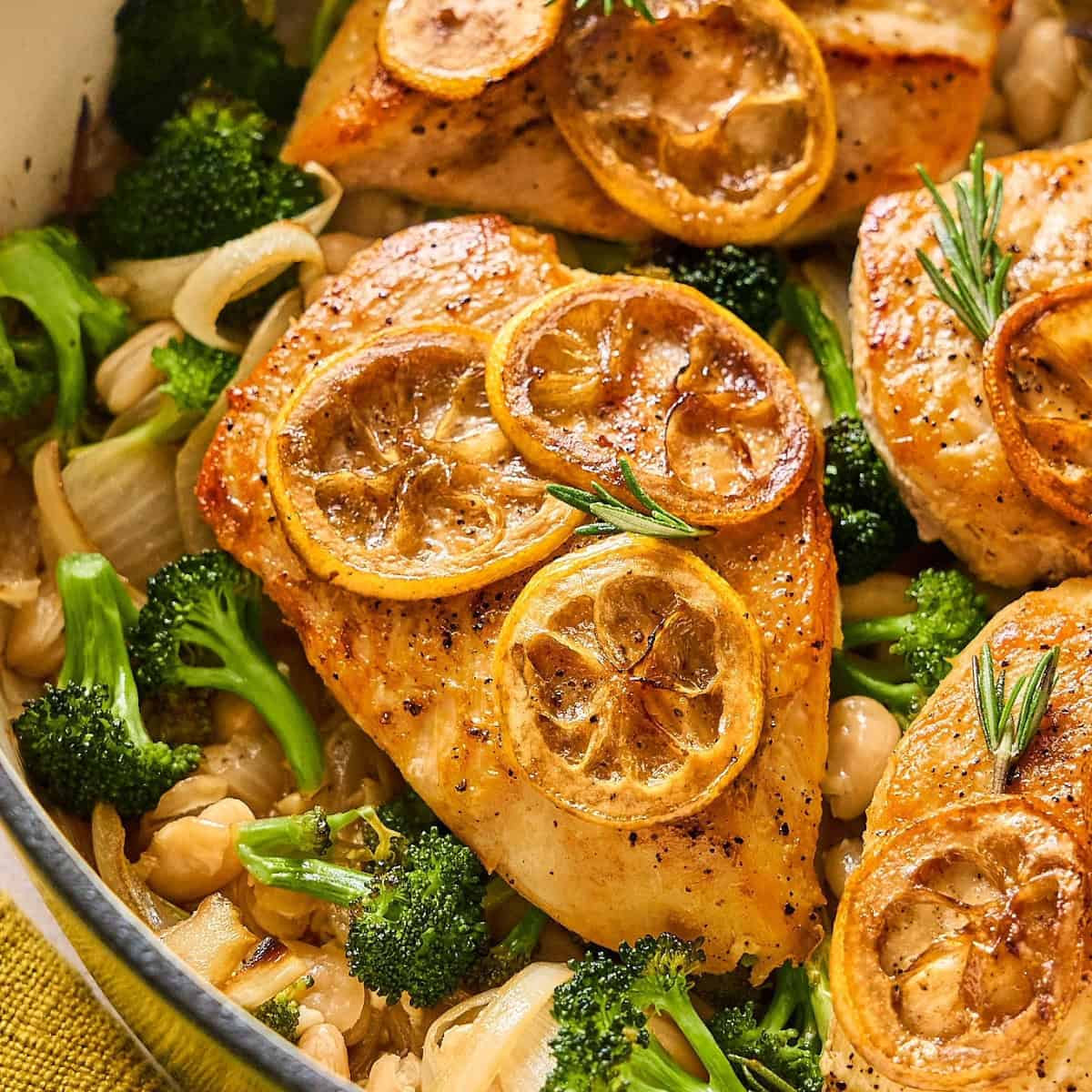 One Pan Lemon Chicken and Broccoli