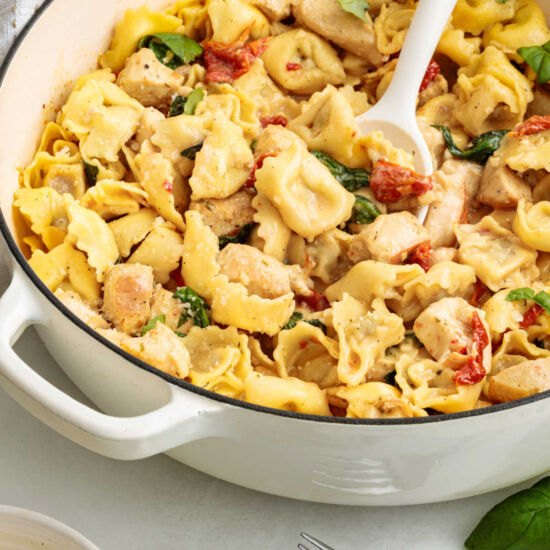 One-Pan Creamy Chicken & Tortellini