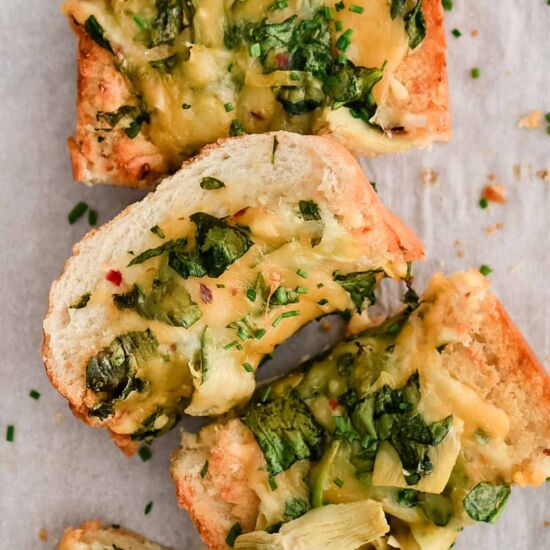 Spinach Artichoke French Bread Pizza