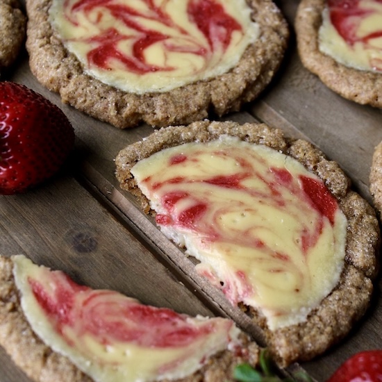 Strawberry Swirl Cheesecake Cookies