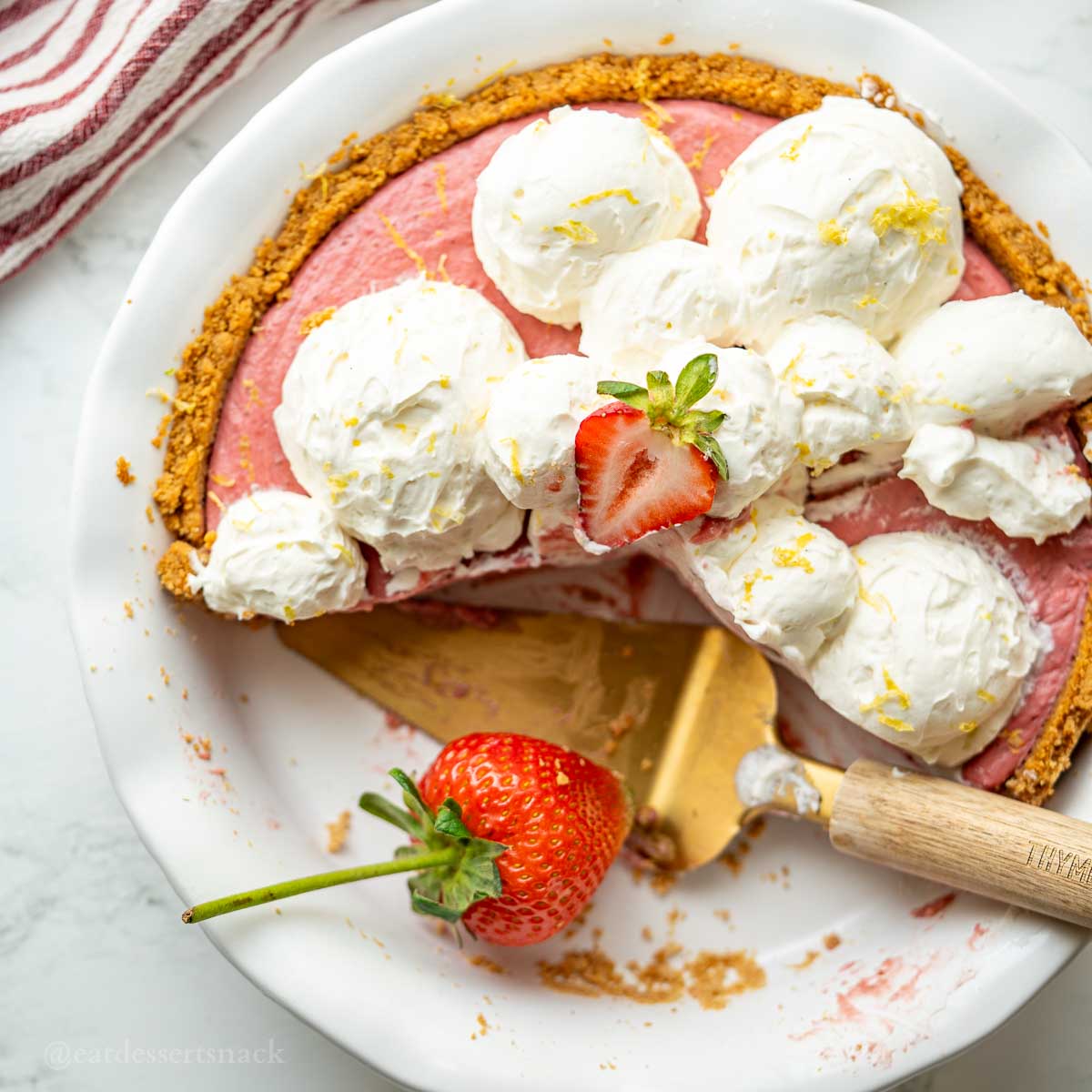 Strawberry Sour Cream Pie
