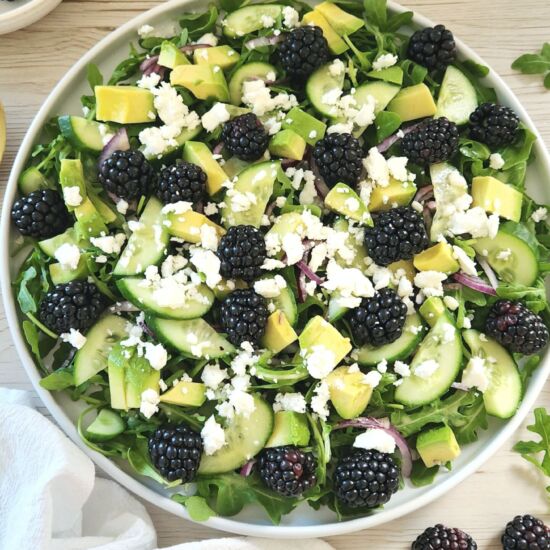 Blackberry Arugula Avocado Salad