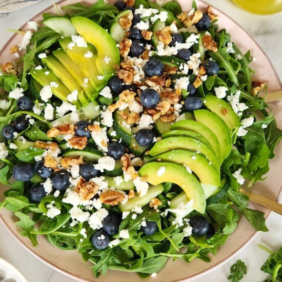 Arugula Blueberry Feta Salad