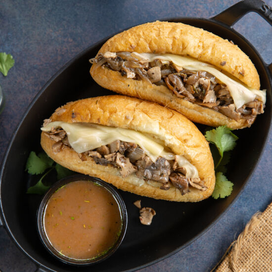 Oyster Mushroom French Dip Sandwich