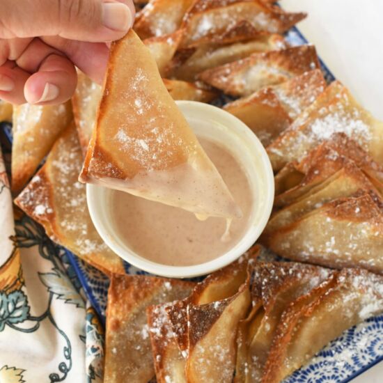 Air Fryer Apple Pie Wontons