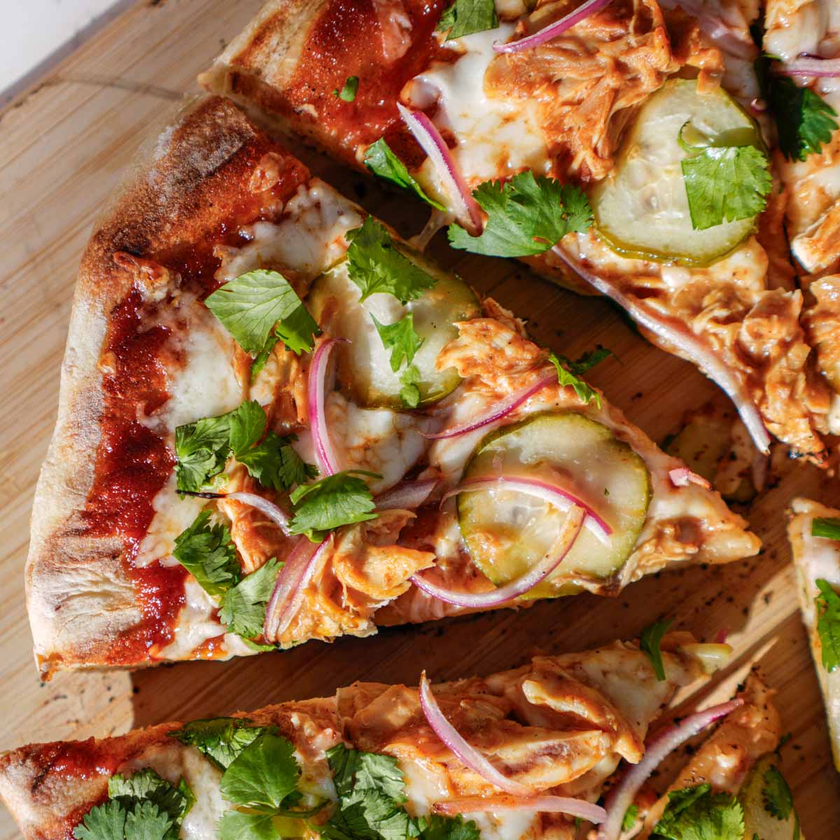 Barbecue Chicken and Pickle Pizza