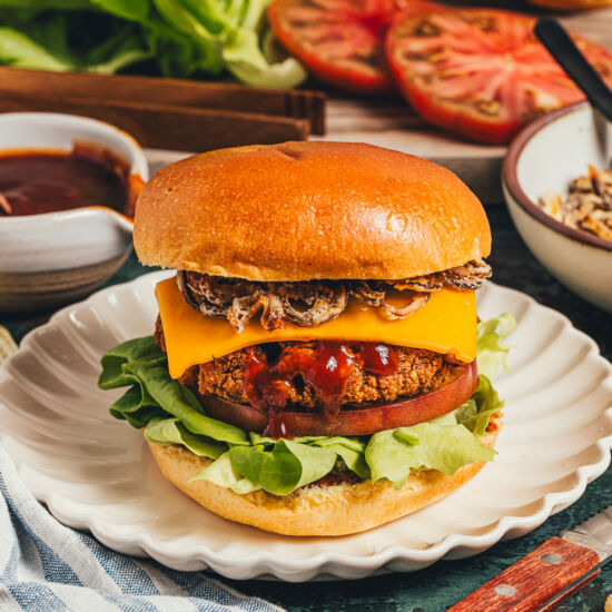 Baked BBQ Tofu Burger