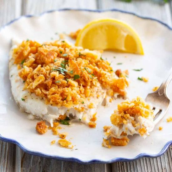 Baked Fish with Ritz Crackers