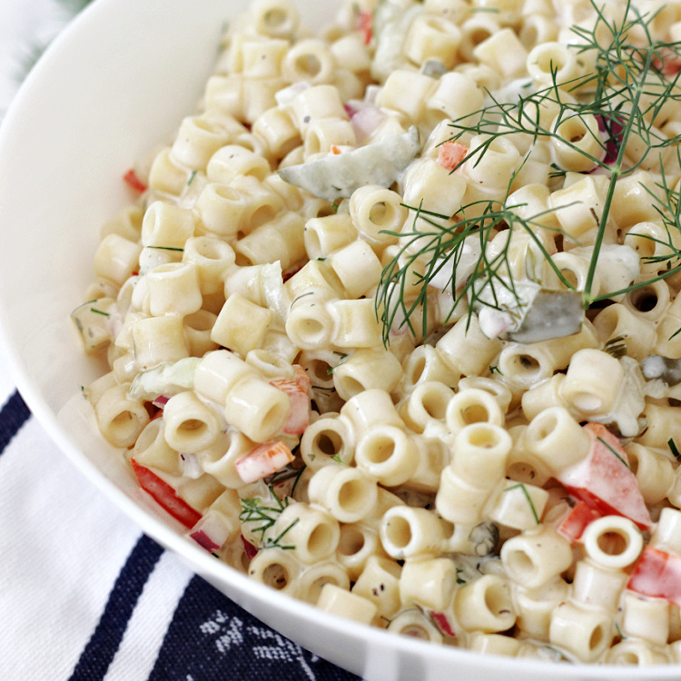 Best Creamy Dill Pickle Pasta Salad