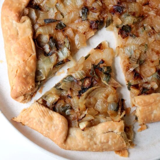 Caramelized Onion and Sage Galette