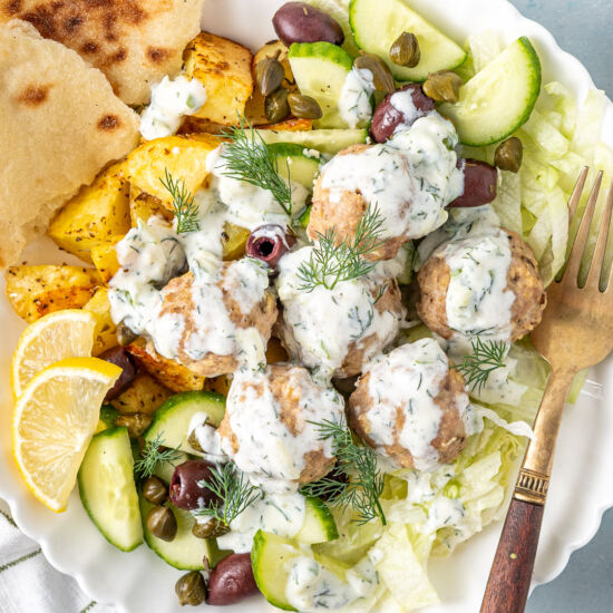 Greek Meatball Bowls