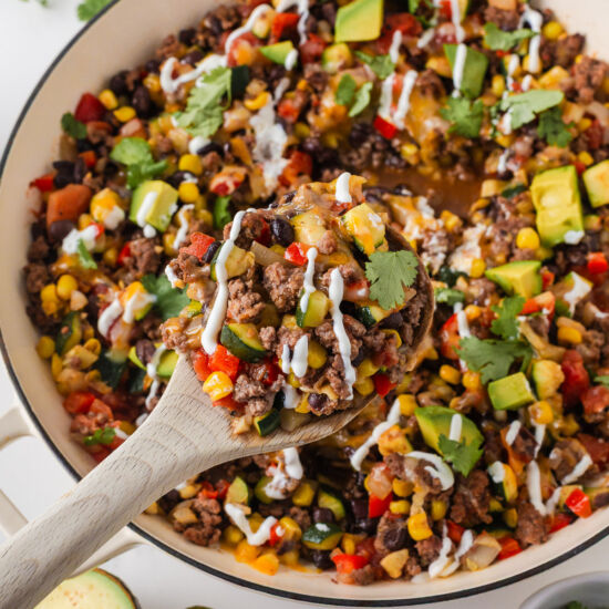 Ground Beef and Zucchini Skillet