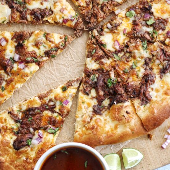 Easy Birria Pizza