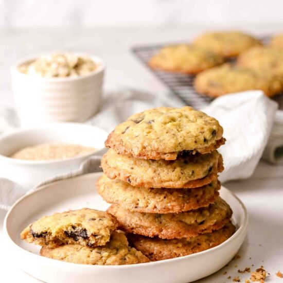 Oat, Dark Chocolate & Sesame Cookies