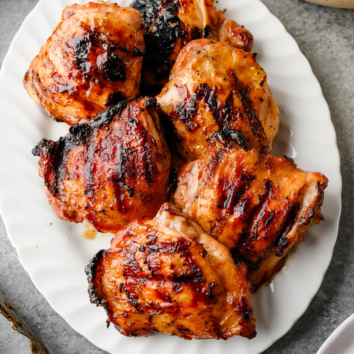 Grilled Maple Dijon Chicken Thighs