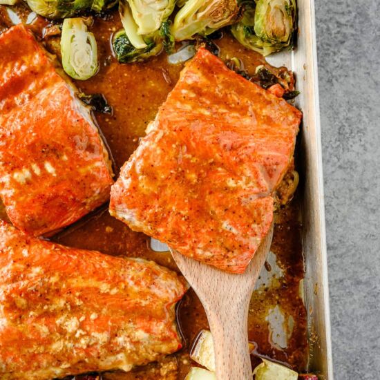 Maple Mustard Sheet Pan Salmon