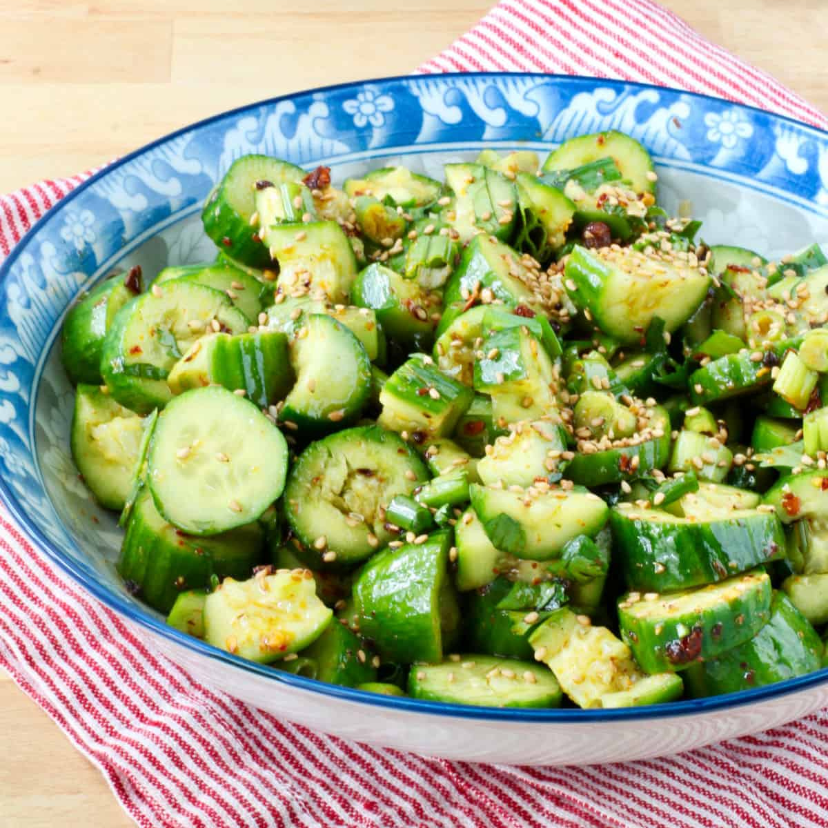 Spicy Mini Cucumber Salad