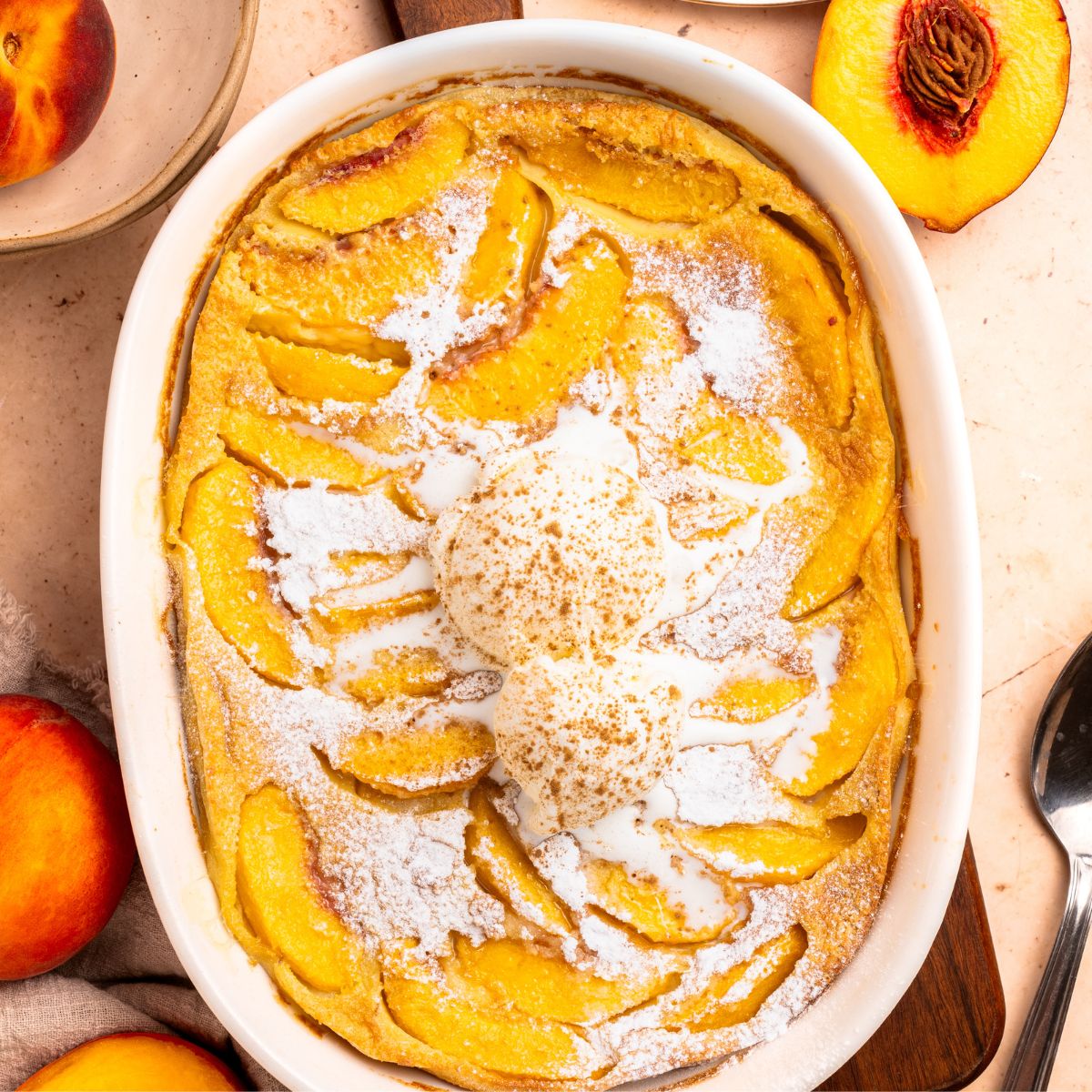 Peach Clafoutis With Bourbon
