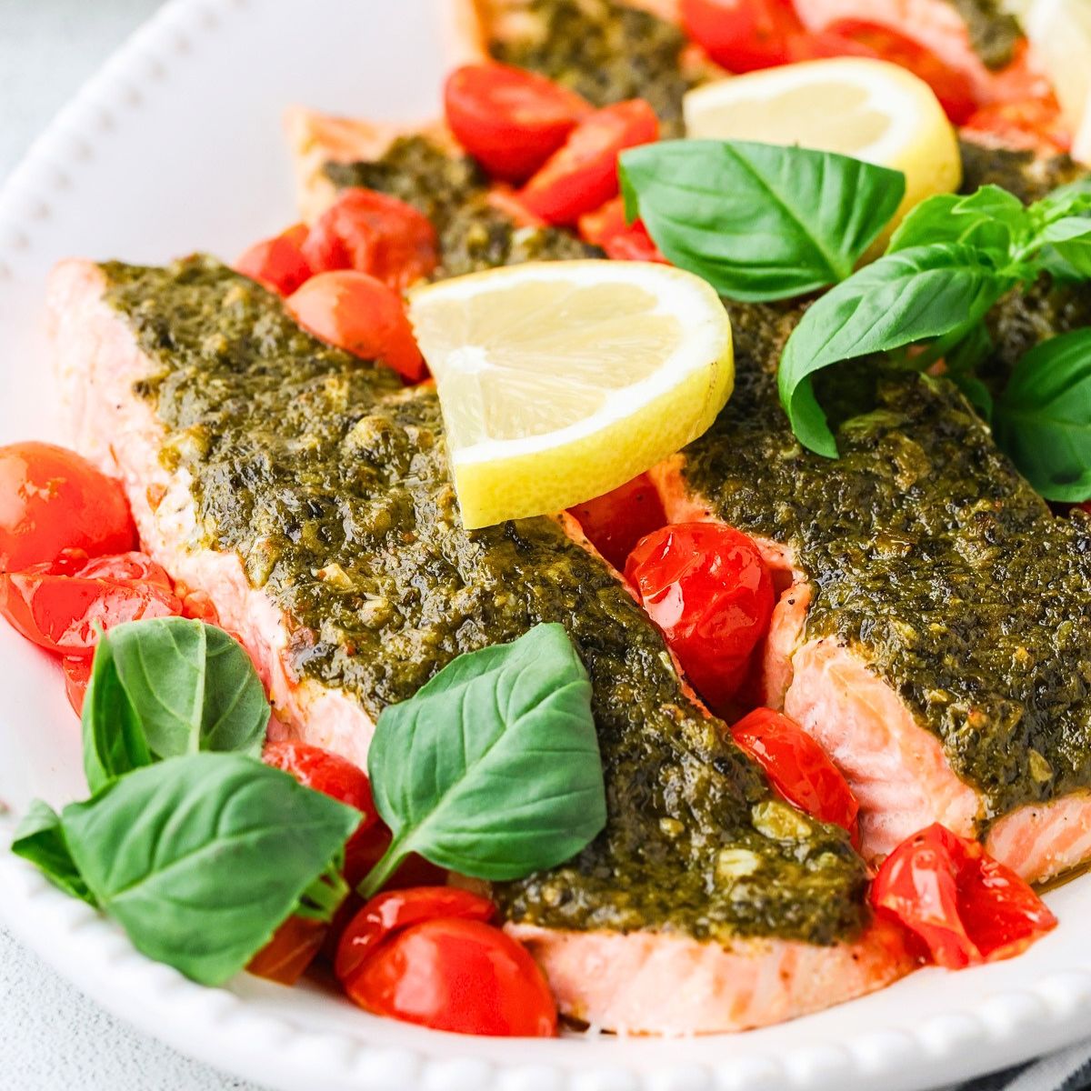 Broiled Pesto Salmon