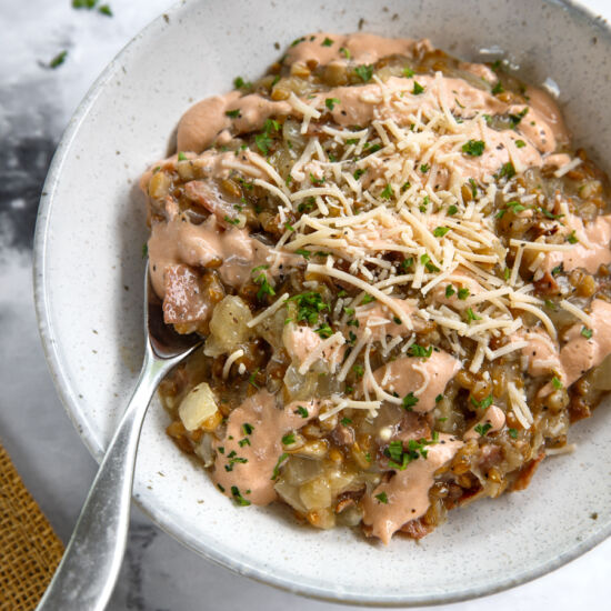 Reuben Rye-sotto; Rye Berry Risotto