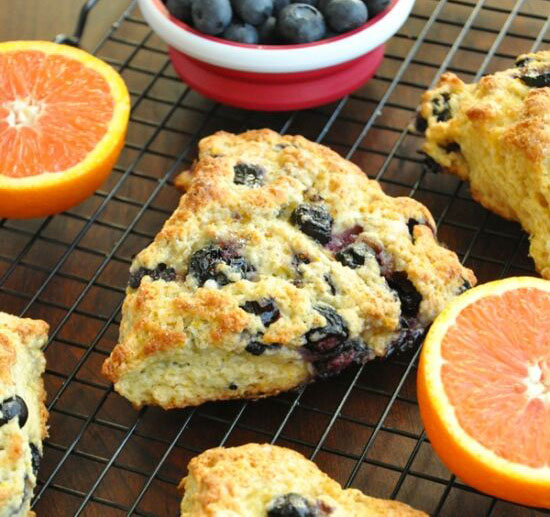 Honey Orange Blueberry Scones