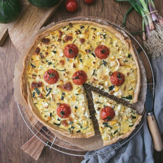 Zucchini Tomato Quiche