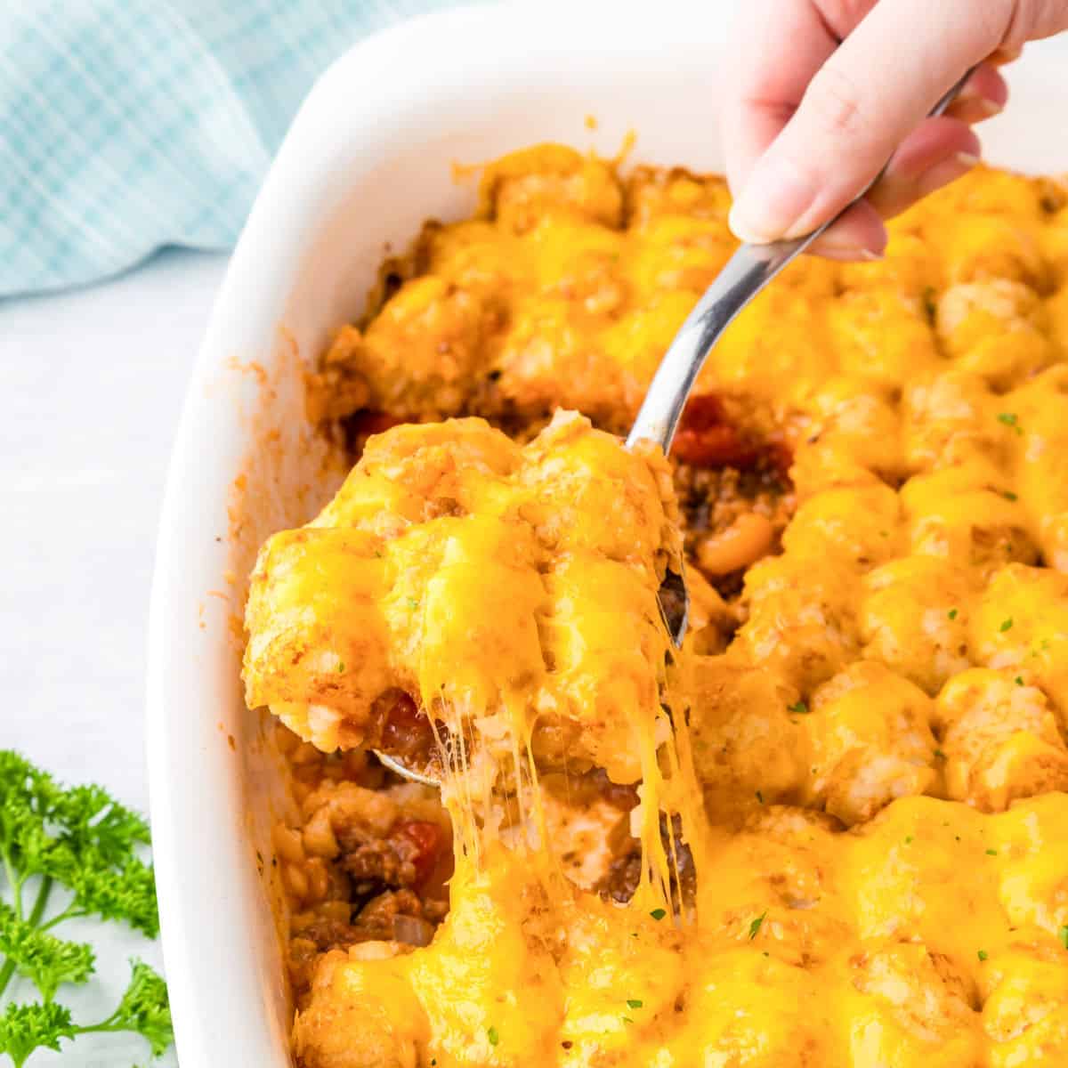 Sloppy Joe Tater Tot Casserole
