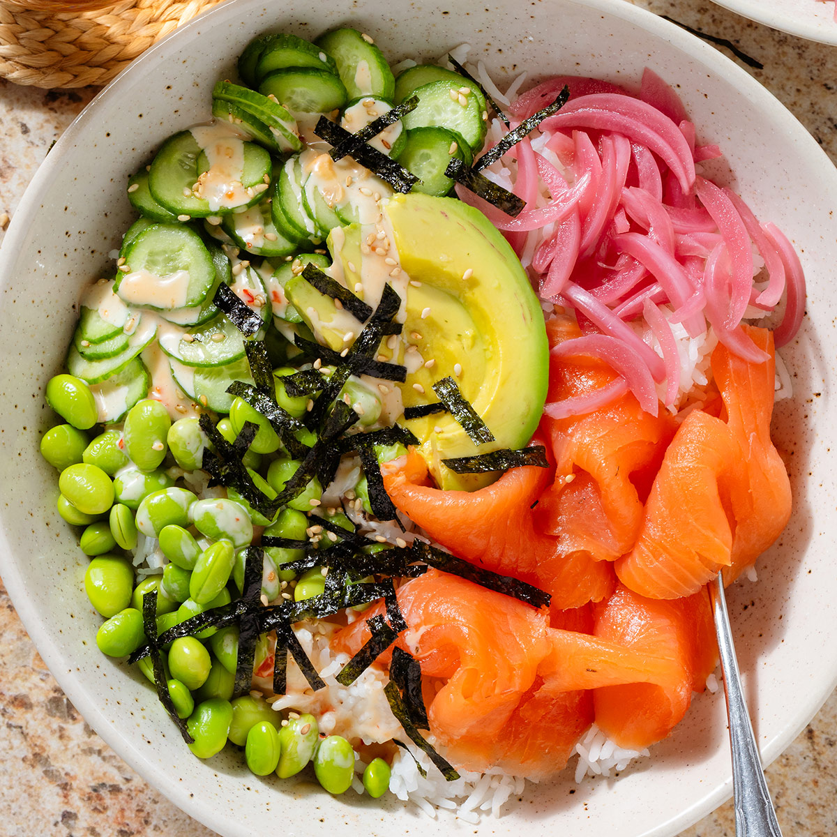 Smoked Salmon Rice Bowl