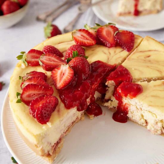 Strawberry Swirl Cheesecake