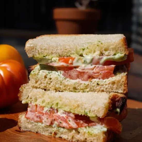 Summer Tomato & Basil Mayo Sandwich