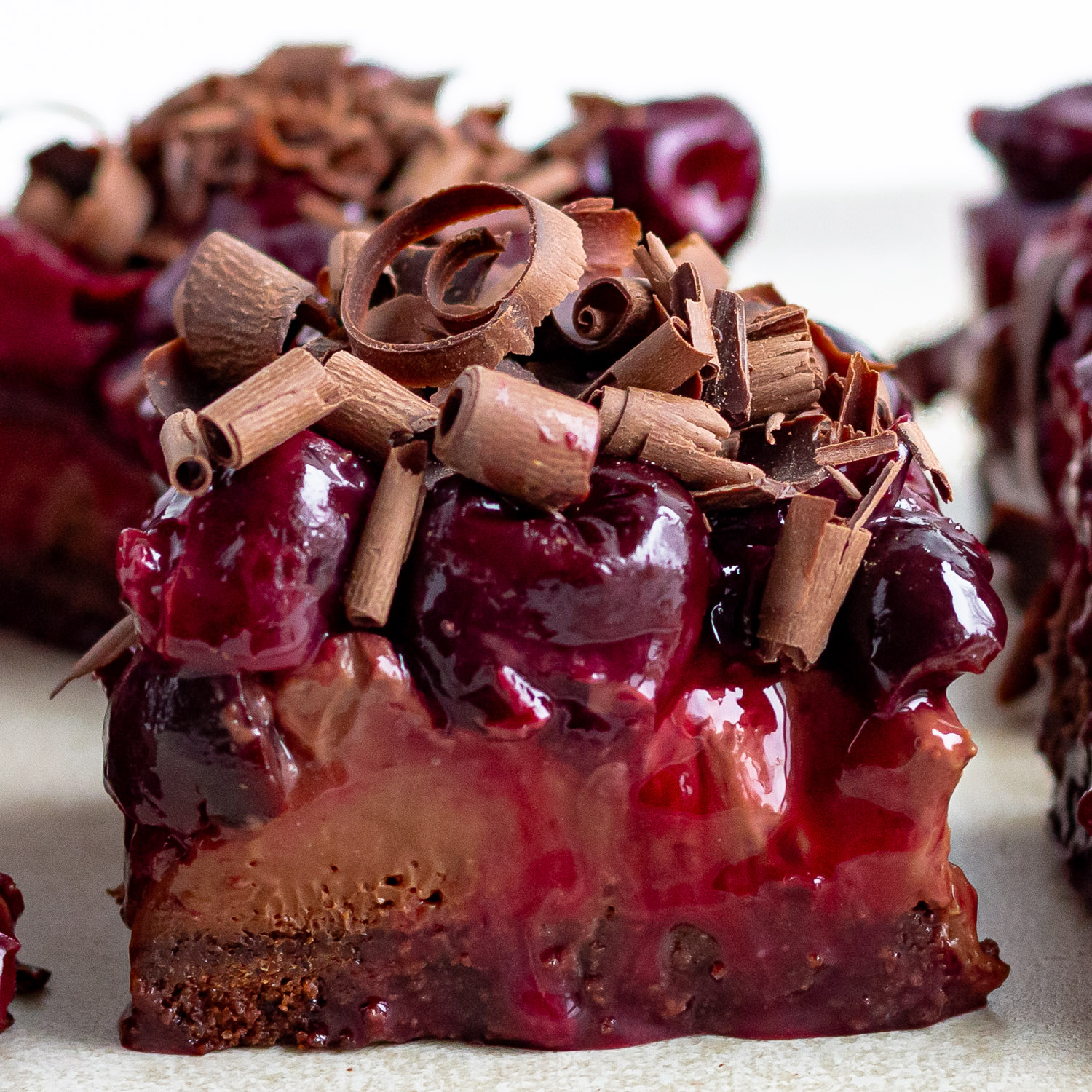 Chocolate Cherry Cheesecake Bars