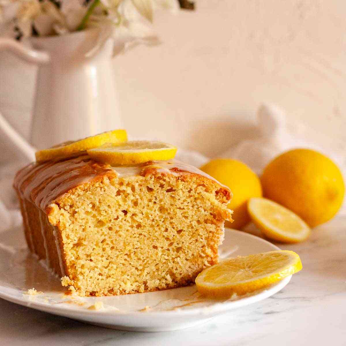 Eggless Lemon Cake (Vegan)