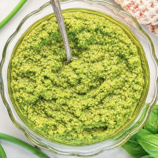 Fresh Garlic Scape Pesto