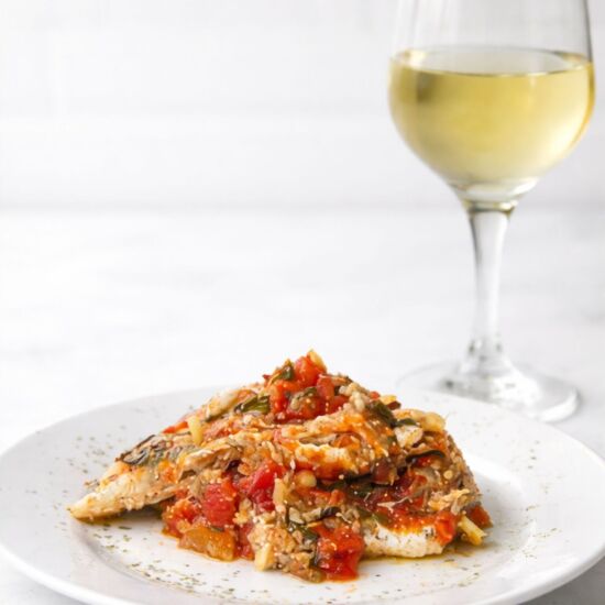 Baked Anchovies with Tomato & Herbs