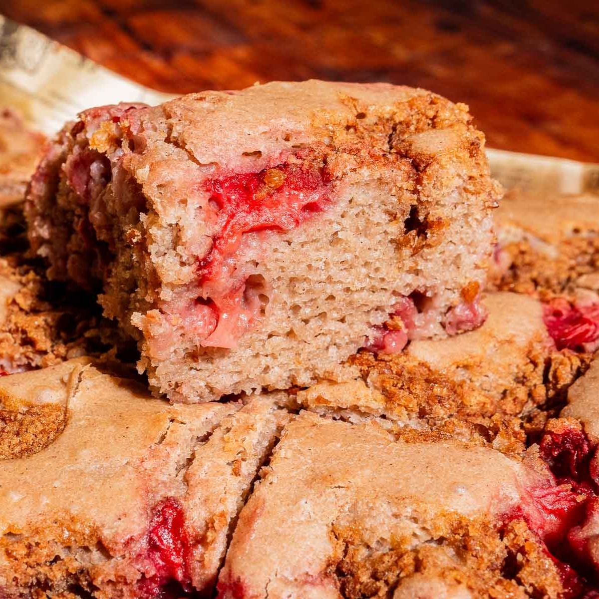 Strawberry Buckwheat Snack Cake