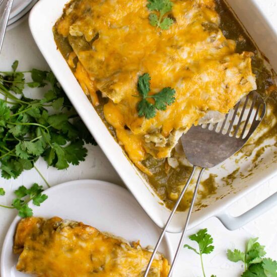 Green Chili Chicken Enchiladas