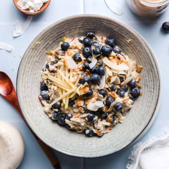 Blueberry Coconut Bircher Muesli