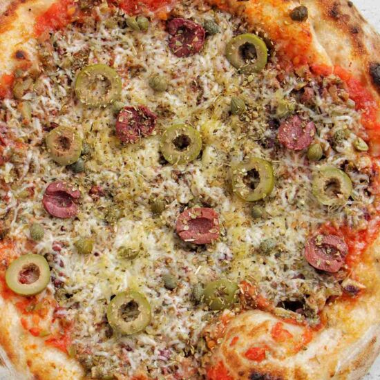 Italian Puttanesca Pizza