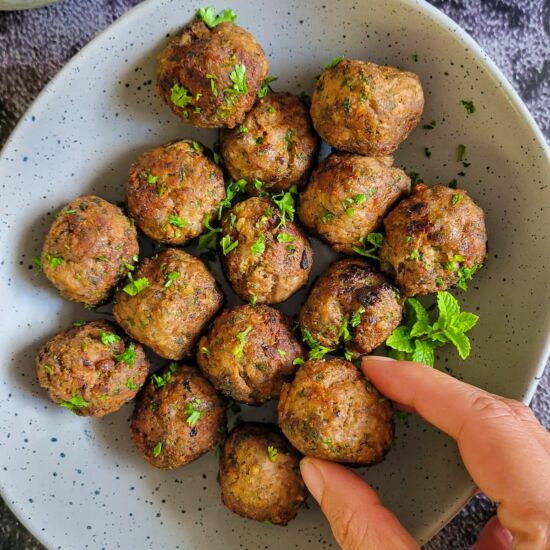Lamb Meatballs with Mint Sauce