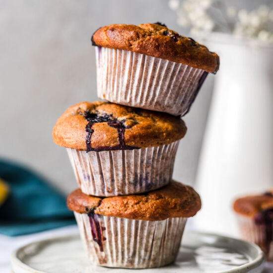 Healthy Vegan Blueberry Muffins