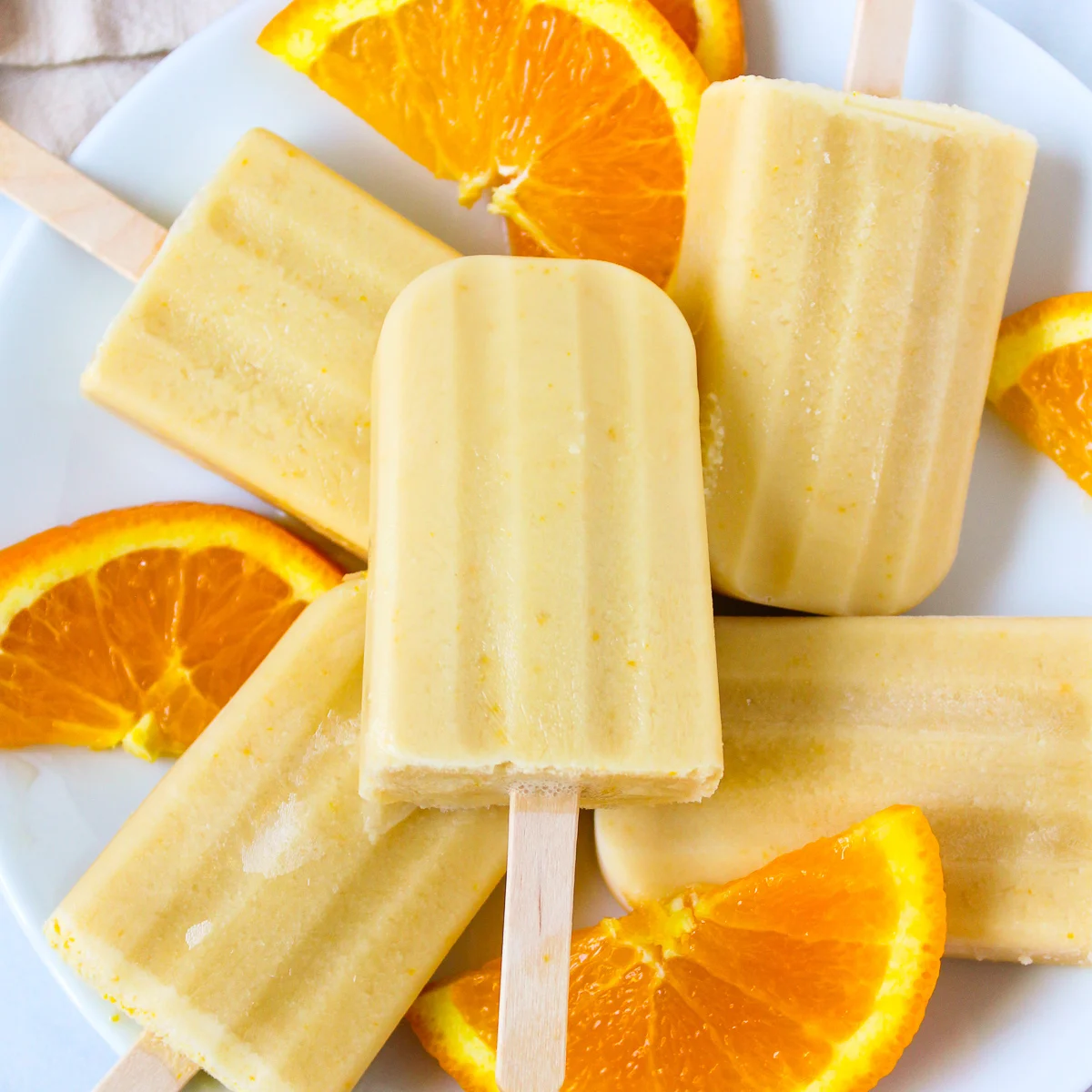 Orange Creamsicle Popsicles